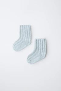 RIBBED KNIT SOCKS