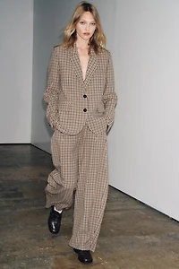STRAIGHT PLAID BLAZER ZW COLLECTION