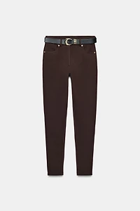 MID-RISE BELTED JEGGINGS