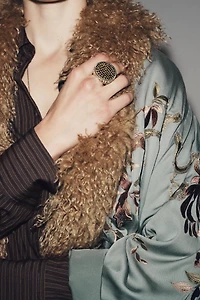 MAXI BAGUE CIRCULAIRE À BRILLANTS