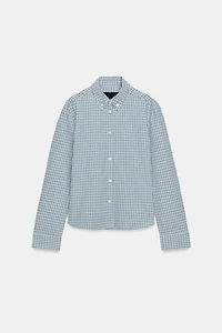 FITTED PLAID SHIRT