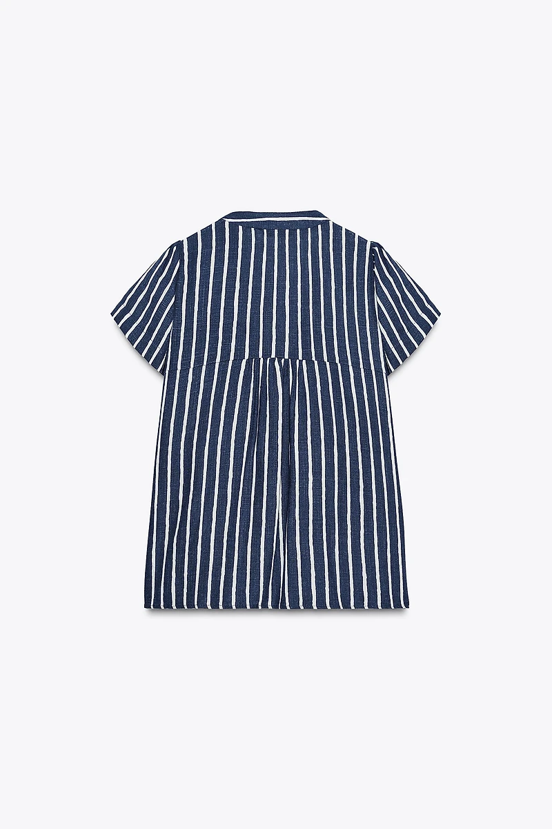 CHEMISE À RAYURES AVEC LIN