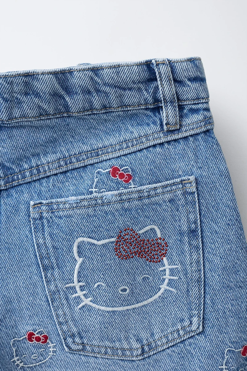 SHORT EN JEAN BRODERIES HELLO KITTY © SANRIO