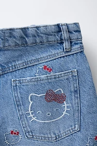 SHORT EN JEAN BRODERIES HELLO KITTY © SANRIO