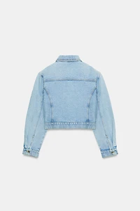 BLOUSAON COURT DENIM ÉPAULETTES Z1975