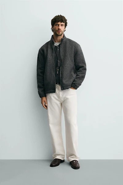RELAXED FIT TEXTURED JACKET