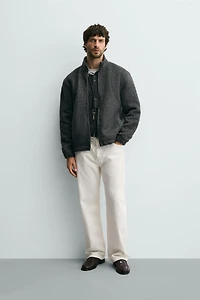 RELAXED FIT TEXTURED JACKET