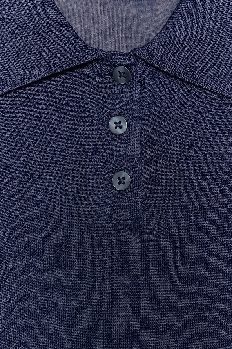 PLAIN KNIT POLO SHIRT