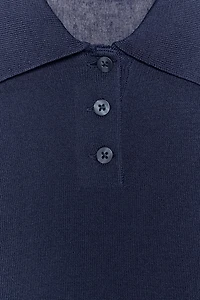 PLAIN KNIT POLO SHIRT