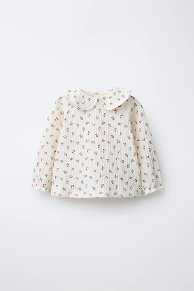 TEXTURED FLORAL T-SHIRT