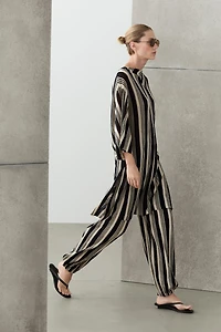 Striped sarouel co-ord pants