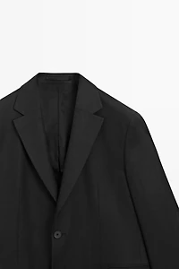 Tailored fit 100% linen suit blazer