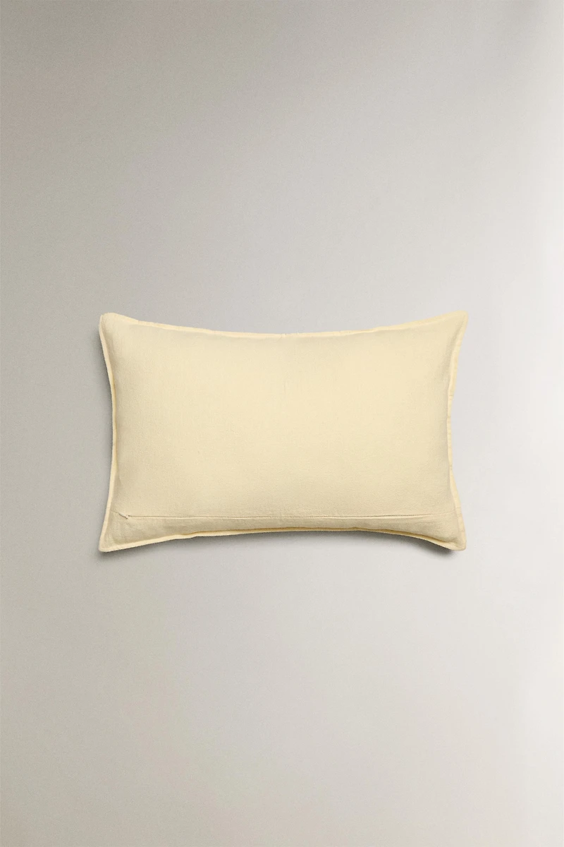 BACKSTITCHED THROW PILLOW COVER