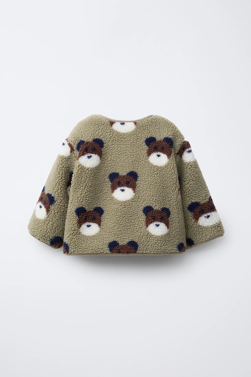 VESTE EFFET MOUTON OURS