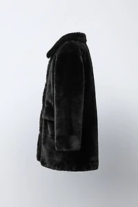LONG FAUX FUR COAT