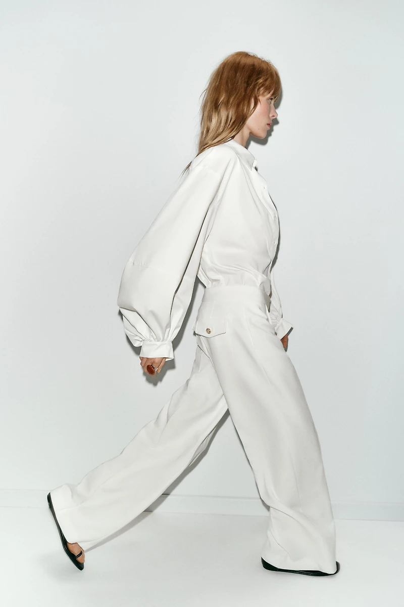 PANTALON LARGE À PINCES