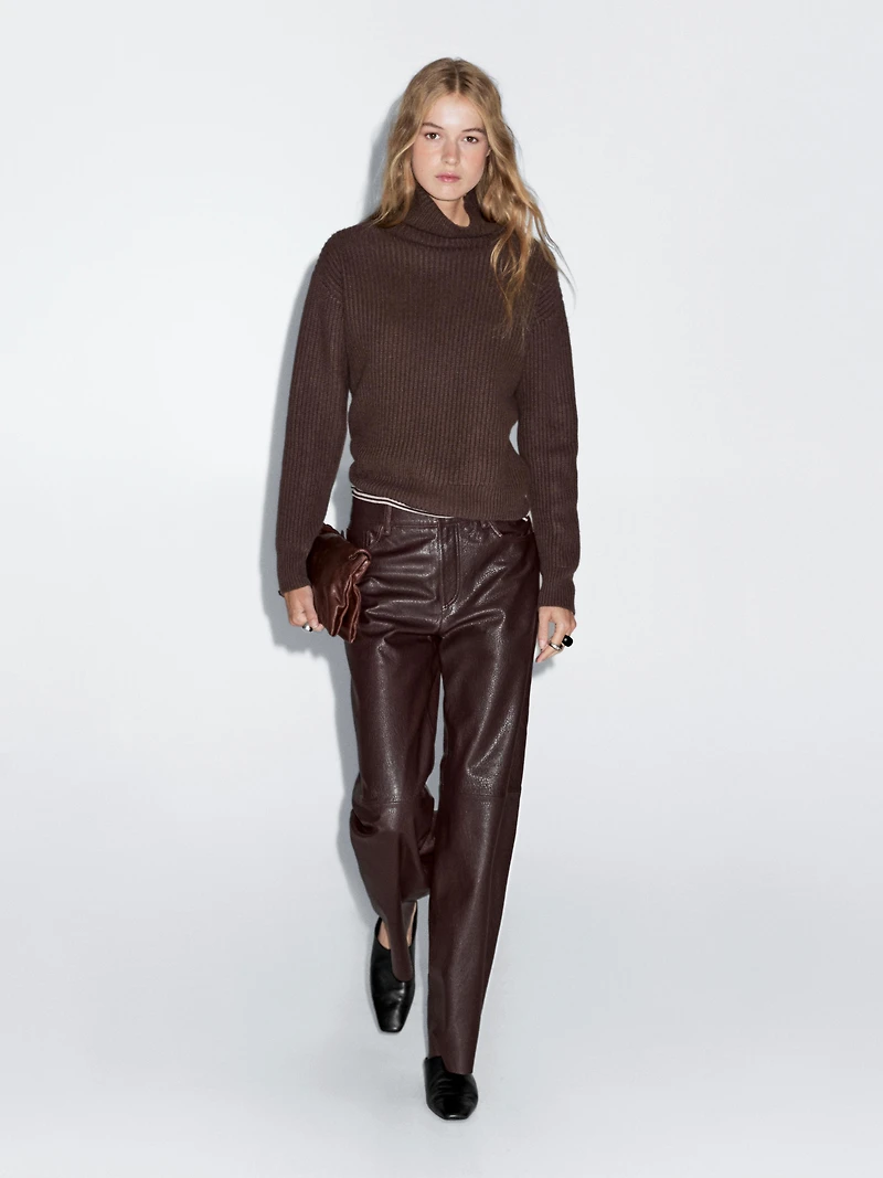 Pantalon en cuir ovin finition nappa
