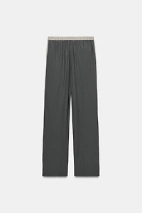 STRIPED VISCOSE BLEND PANTS