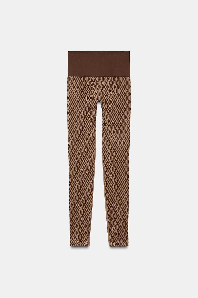 THERMAL JACQUARD SEAMLESS THERMOLITE® CORE SKI COLLECTION LEGGINGS