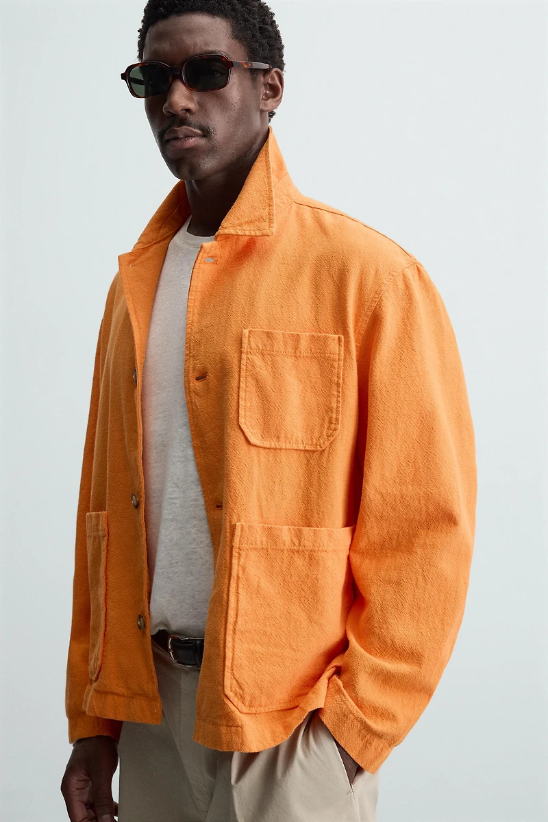 LINEN - COTTON OVERSHIRT