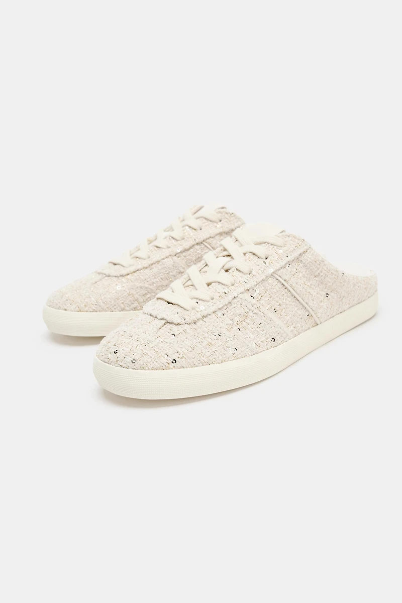 FABRIC COLLAPSIBLE HEEL SNEAKERS