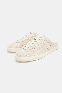 FABRIC COLLAPSIBLE HEEL SNEAKERS