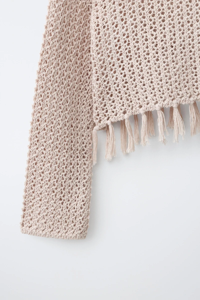 FRINGED KNIT JUMPER