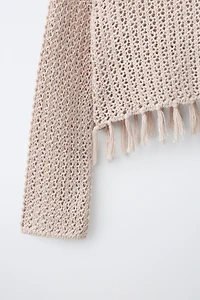 FRINGED KNIT JUMPER