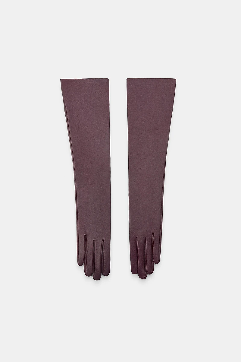 100% LEATHER LONG GLOVES
