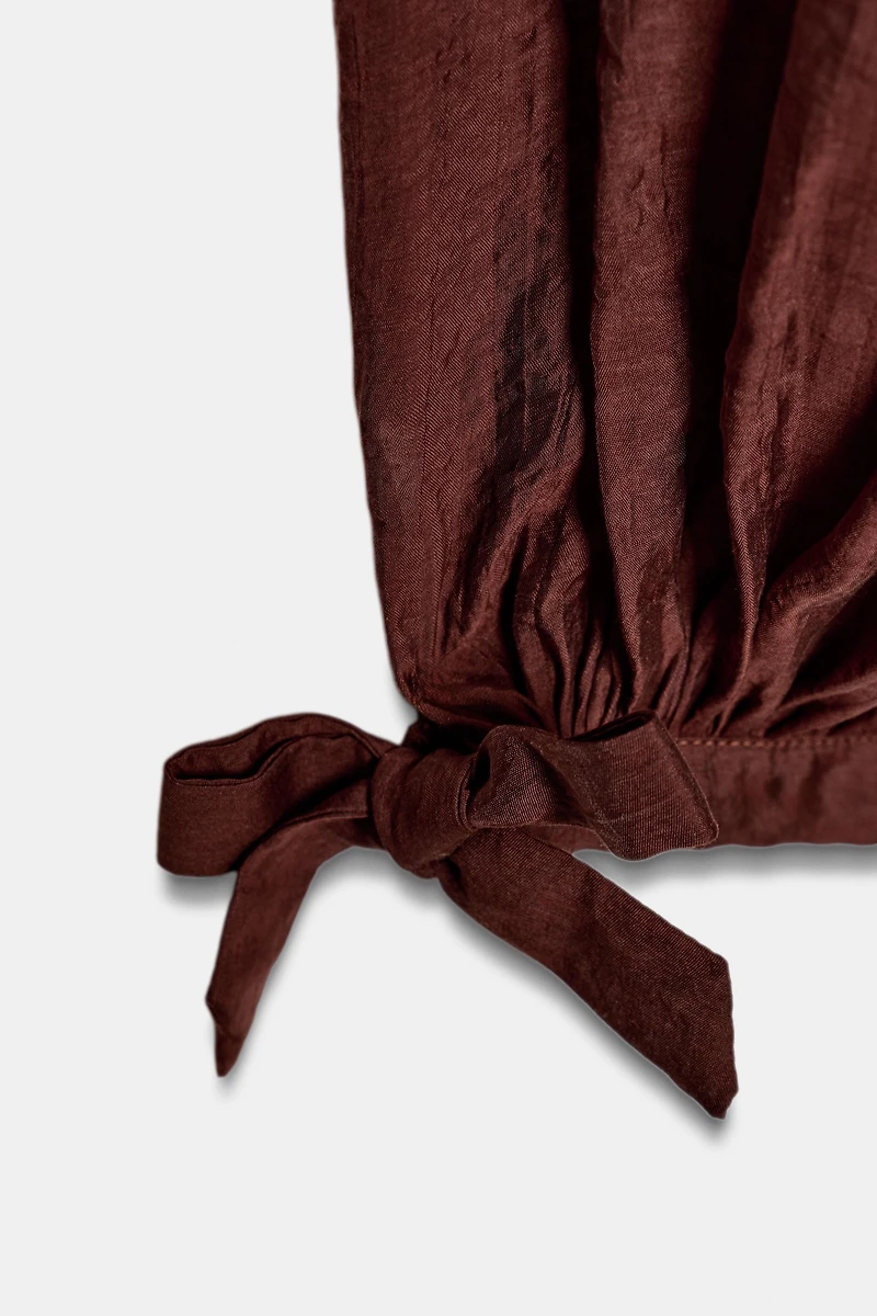 ZW COLLECTION TIE WAIST BALLOON PANTS