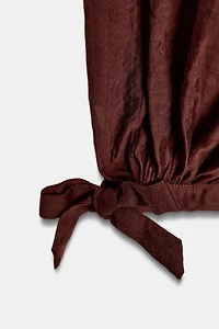 ZW COLLECTION TIE WAIST BALLOON PANTS