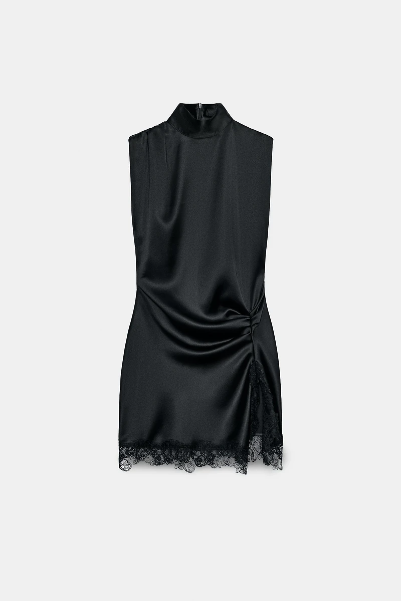 SATIN LACE DRESS