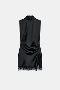 SATIN LACE DRESS