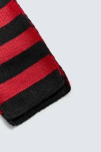 STRIPED KNIT SCARF