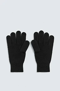 WOOL-CASHMERE KNIT GLOVES