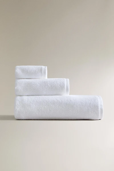 SERVIETTE DE BAIN COTON POINT RIZ