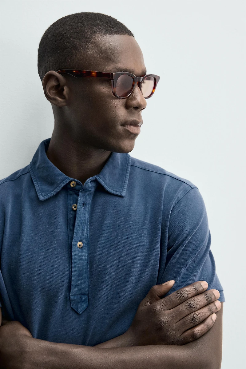 WASHED REGULAR FIT PIQUÉ POLO