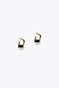 CONTRAST BALL EARRINGS