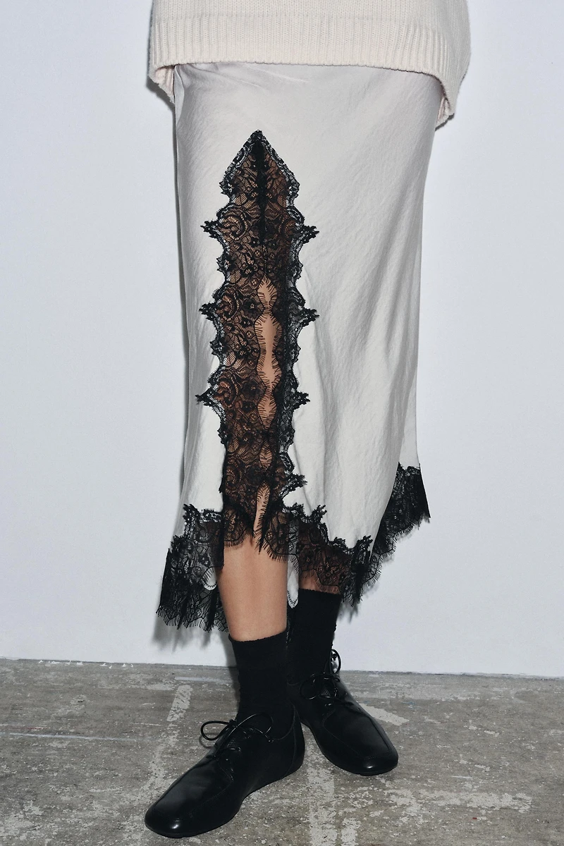 JUPE MI-LONGUE EN DENTELLE ZW COLLECTION