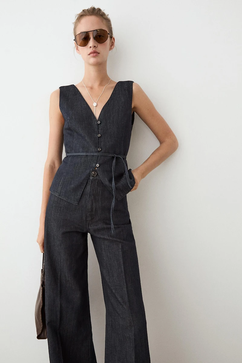 Total look denim vest