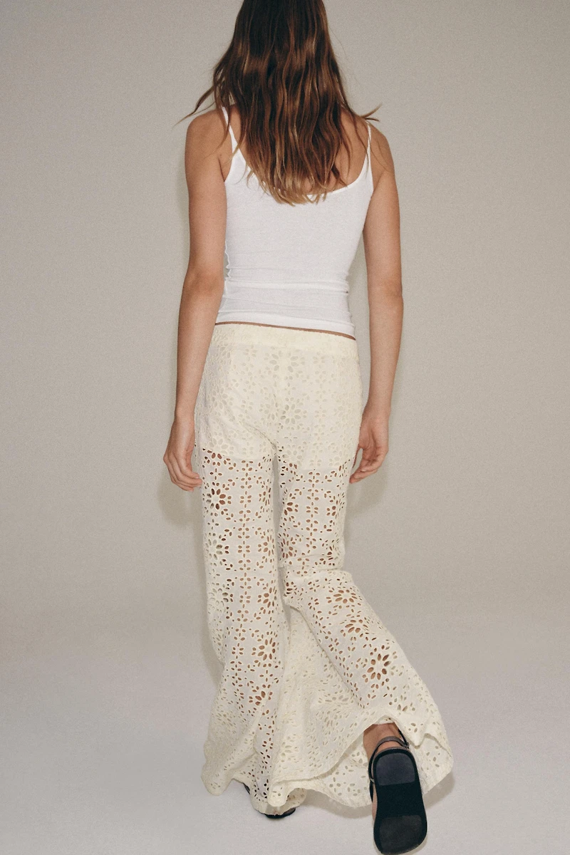 EMBROIDERED FLARE PANTS ZW COLLECTION