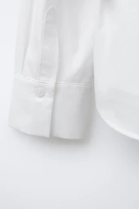 POPLIN SHIRT WITH KNITTED VEST AND VELVET BOWS