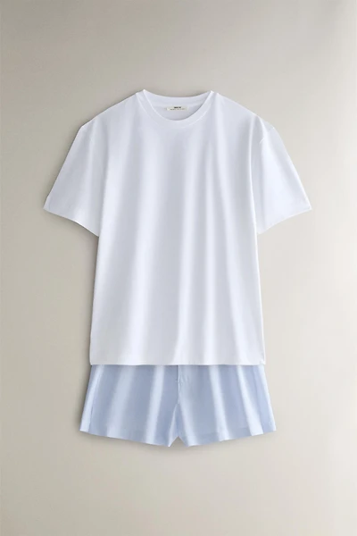 CHECKERED T-SHIRT AND SHORTS SET