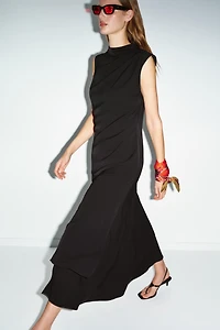 ASYMMETRIC MIDI DRESS