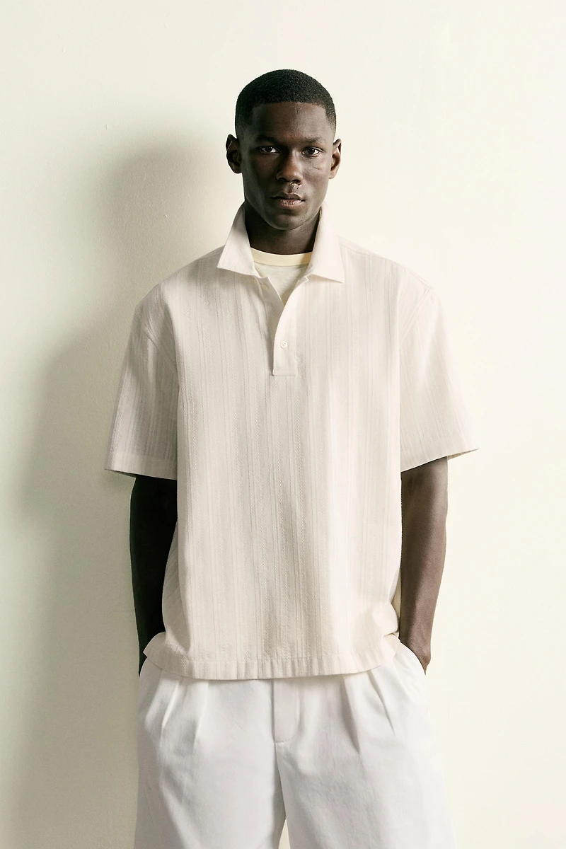 REGULAR FIT JACQUARD POLO SHIRT