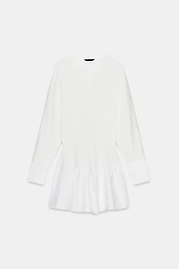SHORT COMBINATION BATWING SLEEVE DRESS