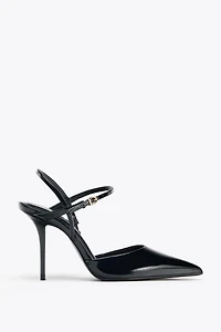 SLINGBACK ANKLE STRAP HEELS