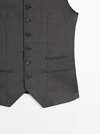 Gilet de costume 100 % laine