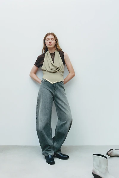 TOP HALTER CLOUTÉ