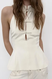 FIREMAN CLASP HALTER TOP